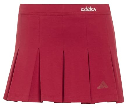 adidas Women's Seasonal Essentials Colorpop Skirt with Inner Leggings, Active Maroon/Off White, XS
