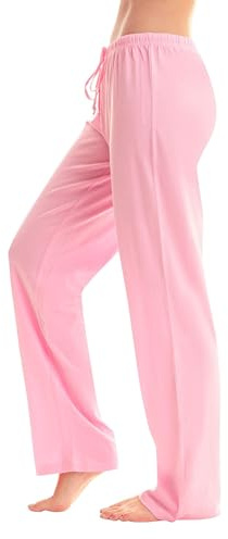 Women's Plaid Pyjama Bottoms Maternity Pyjamas Pj Casual Lounge Solid Color/Printed Stretch Drawstring Long Wide Leg Cute Pjs (Pink, 3XL)