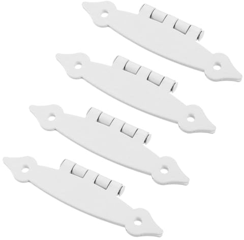 iplusmile Cerniera per Porte Residenziali in Acciaio Bianco H Forma 89x37x1,2mm 4 Pezzi per Armadi Cucina Meccanismo a Cerniera Piatta Silenziosa Installazione Integrata per Porte Interne ed Esterne