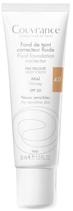 COUVRANCE – Fond de Teint Fluide Correcteur SPF20, Teinte Miel Naturelle, 30 mL - lot de 2 - Vendu par Lot