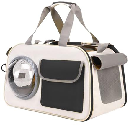 Pequeña Caja de Transporte para Gatos, con Ventana de para Gatos, Resistente a los Golpes y Transpirable, para avión, Coche, Hospital al Aire Libre, Camping
