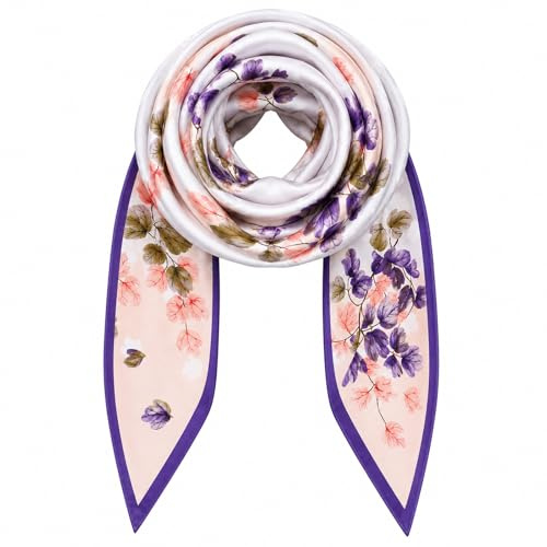 MAIRY Satin Bandana Large Square Head Scarf Silk 35 Inch Headscarf for Women's Hair Large for Sleeping and Hair Wrapping GBSD09429