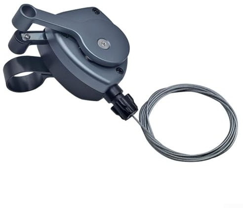 Yuanpgky Leva del cambio a 7 velocità destra 22,2 mm per Cline/Pline/Tline e per biciclette pieghevoli 3sixty, compatibile con volani a 4-5-6-7 velocità, lega di alluminio (grigio)