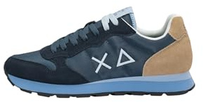 SUN68 Uomo Sneakers Basse Z36106 Pelle Blu Scuro 46