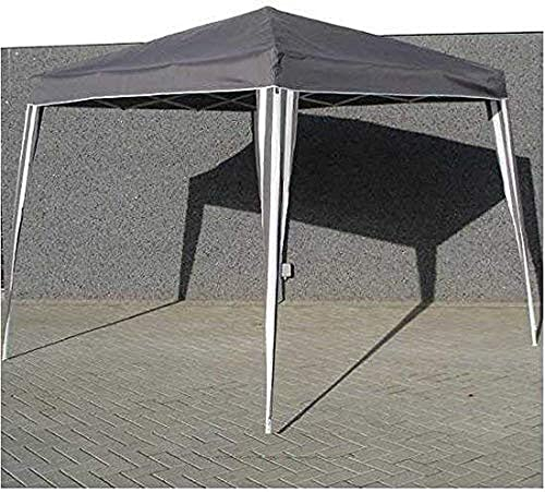 LIFETIME Garden Pavillon - 3x3 m, Anthrazit/Weiß - Faltpavillon einsetzbar als Gartenpavillon, Party- und Festzelt, Camping- und Festival-Zelt