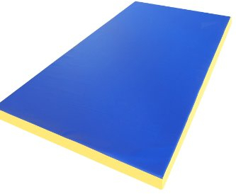 NiroSport Turnmatte Weichbodenmatte Blau/Gelb, 200 x 100 x 8 cm Gymnastikmatte