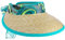LIERYS Summer Mood Strohvisor - Damen Sonnenschutz Visor - Einheitsgröße - Verstellbar - Frühjahr/Sommer - Made in Italy türkis One Size
