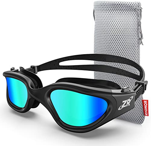 ZIONOR G1 Lunettes de natation, polarisées, unies, pour adultes, femmes, anti-buée, 100% protection UV, lunettes de plongée