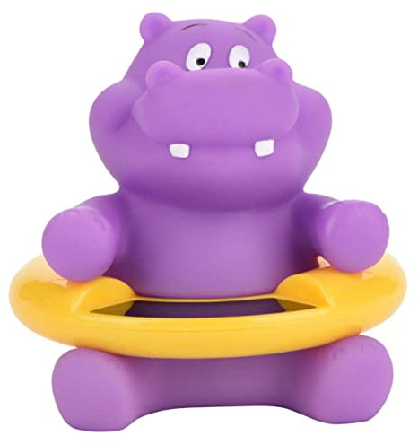 Jorzer Termómetro de bebé Termómetro Hipopómetro Termómetro de baño Digital Termómetro de Agua Lindo para bañera y Piscina Juguete Flotante (hipopótamo púrpura)