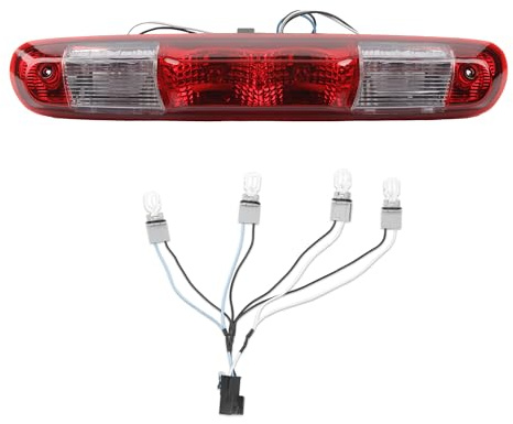 Dasbecan GM25890530 Red Rear Center High Mount Brake Light Compatible with GMC Sierra Chevy silverado 2007-2013 Replace 923-247 Led Lamp Red Housing 3rd Third Tail Brake Lamp