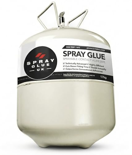 Canister Spray Glue Contact Adhesive 22KG Canister Heavy Duty, Super Strong Carpet Glue, Multipurpose Adhesive for Fabric, Carpet, Vinyl, Plastic Bonds All