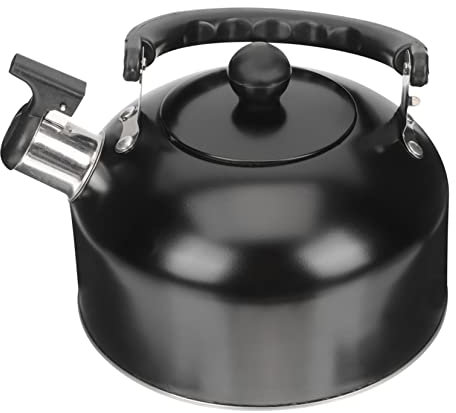 CHICAMPERA Hervidor Inoxidable Silbato y Mango Ergonómico Compatible con Fogones de Gas y Eléctricos para Preparar y Café