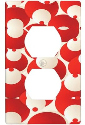 Phayah Yarmulke - Placa de pared para receptáculo dúplex de tamaño estándar, policarbonato termoplástico, doble enchufe