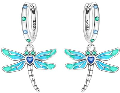 MISEFF Pendientes de plata de ley 925 para mujer, diseño de panda, mariposa y estrella de mar, hipoalergénicos, regalo de joyería