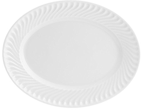 Vista Alegre Sagres Fuente Oval Pequeña, Porcelana, Blanco, 29.6 cm