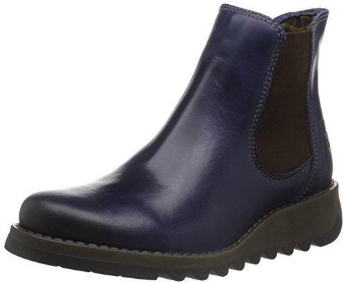 FLY London Damen Salv Chelsea Boots, Blau Blue 019, 37 EU