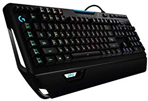Logitech G910 Orion Spectrum mechanische Gaming-Tastatur, Taktile Romer-G Switches, RGB-Beleuchtung, 9 Programmierbare G-Tasten, Anti-Ghosting, ARX-Zweitbildschirm, Französisches AZERTY-Layout,Schwarz