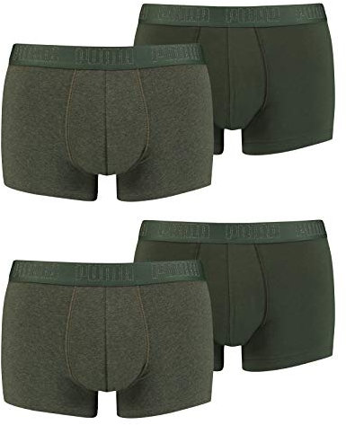 Puma Herren Shortboxer Unterhosen Trunks 4er Pack, Wäschegröße:XL, Artikel:-009 Green Melange