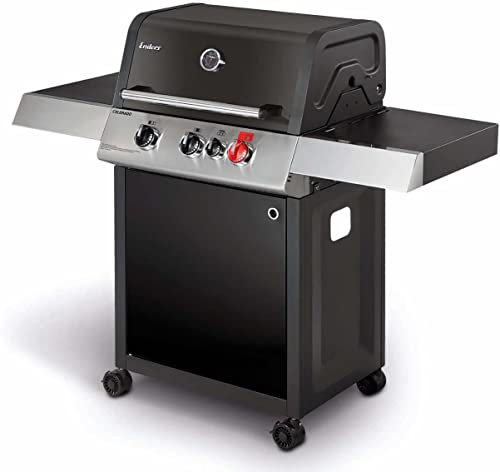 Enders Colorado 3 I Turbo Barbacoa gas - Barbacoa de gas con infrarrojos, Heat Range, Simple Clean y rejilla esmaltada - Barbacoa con tapa con 2 estantes, portacaliente y 3 quemadores #8520633