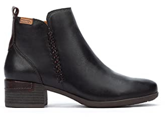 Pikolinos Malaga Botines de Tacón Mujer | en Cuero | Cierre con Cremallera | Tacón Medio | Talla EU 35-42 en Color Negro