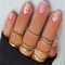 Ledeak 24 Stück Press on Nails Viereckig Kurz, Lila Französische Künstliche Nägel mit Blumen Design Glitter Acryl Full Cover Falsche Nägel, Acryl Fingernägel Fake Nails Kurz für Frauen
