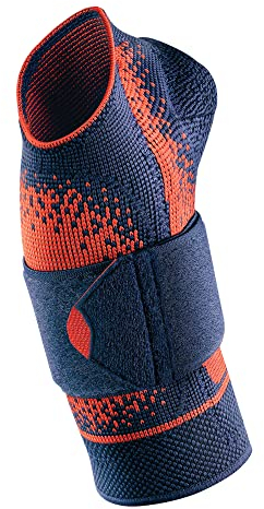 SPORLASTIC – MANUDYN SUPREME Handgelenkbandage RECHTS 3D-Gestrick– Orthopädische Handgelenkstütze mit anatomischer AIR-MATRIX Silikonpelotte zur Unterstützung des Ulnarköpfchens – Orangeblue Größe XXL