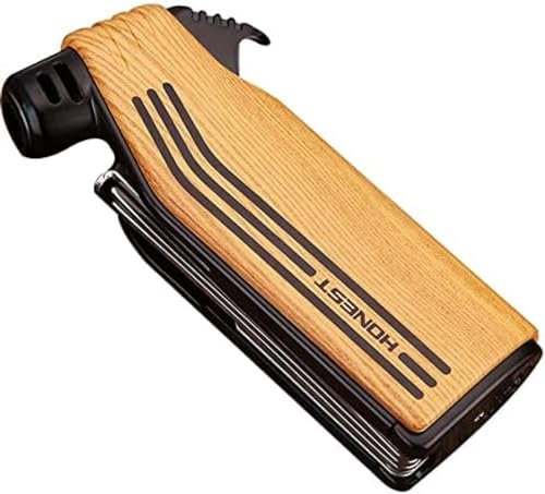 Accendino per Pipa - Accendino per Pipa 3 in 1 Accendino per Pipa A Fiamma Morbida Ad Angolo con Butano - Accendino con 3 Scovolini,Un,YUYANAIAI