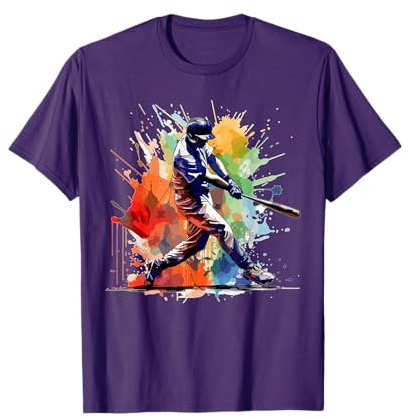 Baseball player Paint splash T-Shirt