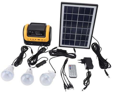 Generador de Energía Solar, de Energía de Batería Recargable Estación de Solar de Emergencia de 5000 MAh para Viajes de Emergencia para Acampar Al Aire Libre