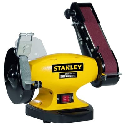 STANLEY - Touret de ponçage 330W Meule Ø150mm et Bande 50 x 690mm Base en fonte SXGBL150E