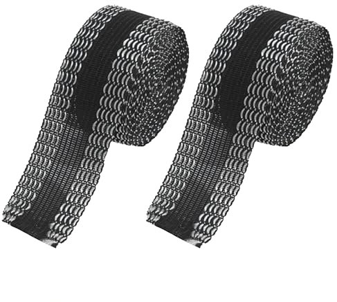 2 Rollen Saumband zum Aufbügeln Selbstklebende, 10M Säumband Bügelband, Kein Nähen Erforderlich, Aufbügeln Saumband Bügel Nähen, Saumband zum Kleben Waschfest für Säume Jeans Röcke DE (Schwarz)