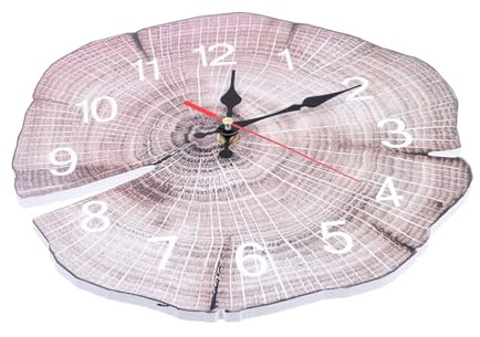 TOPBATHY Reloj de Pared Silencioso Anual Decoración Fácil de Instalar Seguro de Madera Elegante para Colgar 30 Cm
