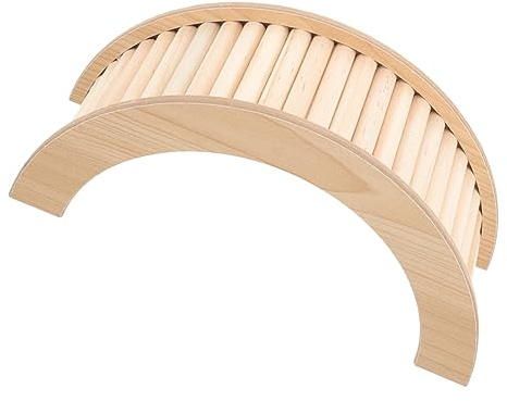 VICASKY Ponte in Legno Per Criceti e Piccoli Animali, Giocattolo a Rampa Multifunzionale, Piattaforma Per Arrampicata e Gioco in Gabbia, Accessorio Sicuro e Liscio Per Conigli, Cincillà e Cavie