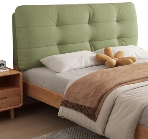 pujindu Testiera Imbottita, Cuscino da Parete, Schienale Multifunzionale, Cuscino Decorativo con Supporto Lombare per Camera da Letto(Verde,180x12x60cm)