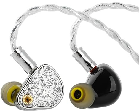 Linsoul INAWAKEN Twilight-DS 4DD+8BA In Ear Monitor, Auriculares Híbridos IEM con Aleación de Titanio+Acero, Audífonos HiFi con Cable Desmontable de 2Pines OCC+Aleación de Cobre para Audiófilo Músico