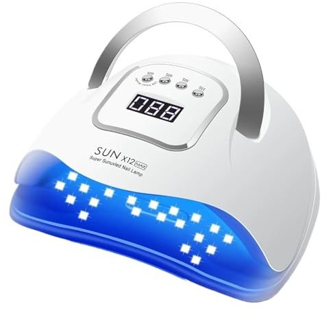 Lampe UV LED for séchage des ongles, lampe de manucure, sèche-ongles for vernis gel, cabine professionnelle, outil salon nail art(SUN X12MAX White)