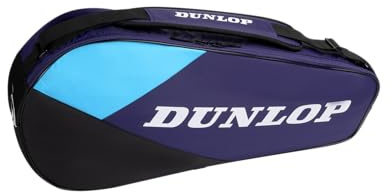 Dunlop FX Club 3 Racket Bag - Bolso de Tenis Morado/Negro/Cian para hasta 3 Raquetas