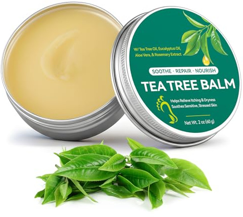 Crema Di Piedi Di Olio Di Albero Di Tè Per La Pelle Secca Piedi Crepe,Dita Dei Piedi E Calli,Piede Dell'Atleta,Odore,Pelle Dura - Balsamo Unguento Di Olio Di Albero Di Tè E Idratante Per Piedi Morbidi