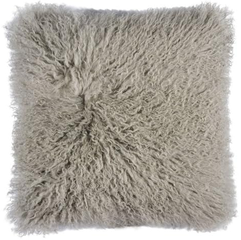 PAD - Glory - Kissenhülle, Kissen - Lammfell - Lammfellkissen - Light Grey, Hellgrau - 40 x 40cm - Lieferung erfolgt OHNE Füllung!