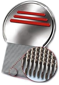 Terminator Lice Comb – Professional Stainless Steel Nit Remover for Kids & Adults – Micro-Grooved Teeth for Effective Lice & Egg Removal – Gentle on Scalp, Works on All Hair Types (1 Pack)