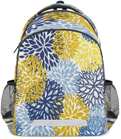 TropicalLife Frühlings-Chrysanthemen-Rucksack für Kinder, Mädchen, Jungen, Herren, Damen, Frühlingsblumen, multifunktionaler Rucksack, Schule, Büchertasche, 20 l, Laptop-Tasche, Reisen, lässiger