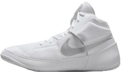 Nike Fury Wrestling Schuhe (AO2416-102, Weiß/Weiß/Metallic-Silber), Größe 45
