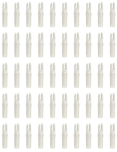 PATIKIL Nock per Frecce da Tiro con L'Arco 6,2mm 0.244, 50 Confezione Inserisci Sostituzione Cocca Freccia per Riprese, Bianco