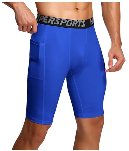 Darringls Short de compression pour homme - Coupe ajustée - Pour le sport - Short court - Séchage rapide - Respirant - Sous-vêtements fonctionnels - Pantalon de cyclisme léger - Short d'entraînement