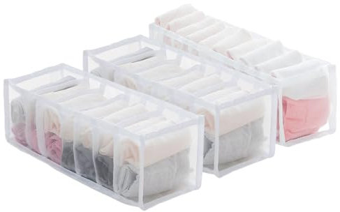RANYAKE 3 Pièces Organisateur de Tiroir Pliable,Rangement Tiroir pour Chaussettes,Rangement Sous Vetement,pour Chaussettes,Sous-Vêtements,Vêtements de Bébé,Cravates