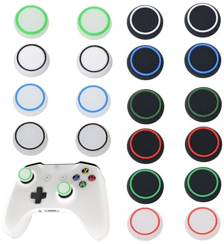 20 Stück Ps5 Controller Sticks Kappen,Ps5 Controller Sticks Grips,Ps5 Controller Stick Aufsätze,Ps5 Controller Zubehör,Joystick Kappen Thumb Grips,Silikon Joystick Grip Kappen,Für Xbox One Series