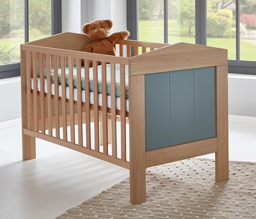 Arthur Berndt Babybett 70x140 cm Roofy Höhenverstellbar/Echtholz Salbei/Nagano Oak