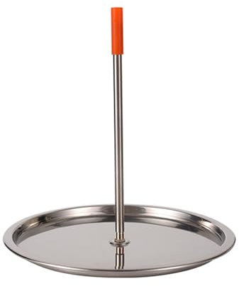 BBQ Vertical Skewer, 8.27x7.88(21x20cm) Stainless Steel Barbecue Spit Skewer Grill, Durable Vertical Grilling Rack Meat Spit for Steak, Chicken, Fish, Turkey, Kebab, for Home and Outdoor Use