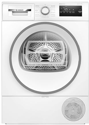 Bosch WTH85VWJN, Serie 4, Wärmepumpentrockner, 8 kg, AutoDry, Quick-40-Trocknen, Nachlegefunktion, Sensitive-Drying-System, Anti Vibration Design, 63 dB, LED-Display, Touch-Control, Zeitvorwahl