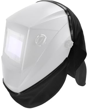 Juego de funda extendida y babero para casco de soldadura, diseño envolvente dividido con sello de ajuste a presión para protección completa del cuello y la cabeza, accesorios para capucha de soldador
